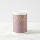 L'os de la Chine Mug Petite Golden Stars-Mauve (Devant)
