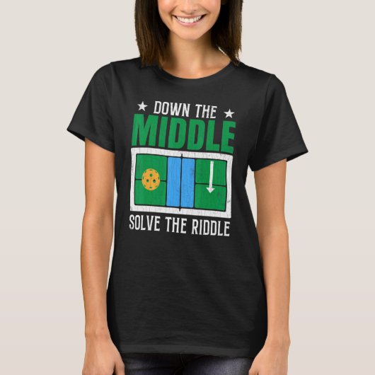 Los de Riddle Pickleball Player Paddle Graphic op T-shirt (Voorkant)