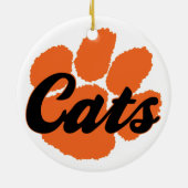 Los Gatos Wildcats Pawprint Ornament (Achterkant)