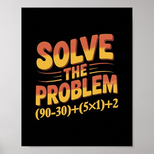 Los het probleem 67 op wiskundeleraar wiskunde 67e poster (Voorkant)