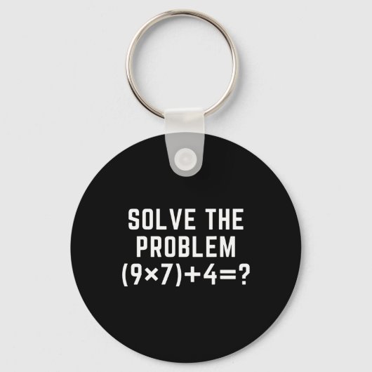 Los het probleem op 67 Meme Zes Zeven Wiskundelera Sleutelhanger (Voorkant)