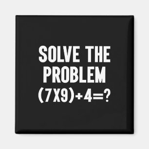 Los het probleem op 67 Zes Zeven Grappige wiskunde Magneet