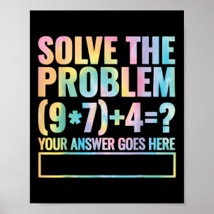 Los het probleem op 67 Zes Zeven Wiskundeleraar Sc Poster