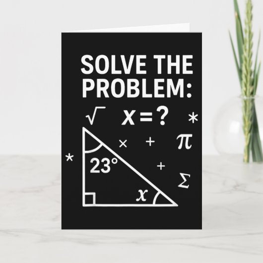 Los het probleem op Funny Math 67 Meme leraar stud Kaart (Voorkant)