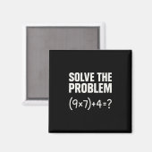 Los het probleem op Funny Math 67 Meme leraar stud Magneet (Voorkant / Achterkant)