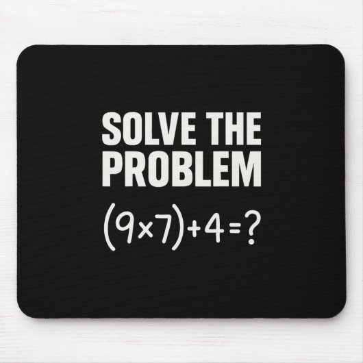 Los het probleem op Funny Math 67 Meme leraar stud Muismat (Voorkant)