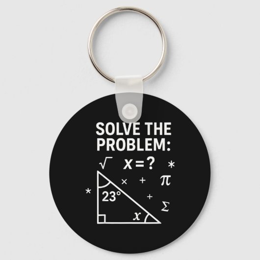 Los het probleem op Funny Math 67 Meme Leraar Stud Sleutelhanger (Voorkant)