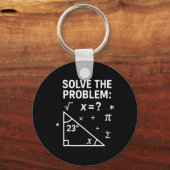 Los het probleem op Funny Math 67 Meme Leraar Stud Sleutelhanger (Voorkant)