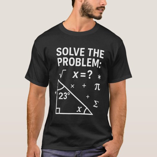 Los het probleem op Funny Math 67 Meme leraar stud T-shirt (Voorkant)