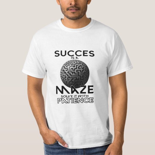 Los het succesdoolhof op met geduld t-shirt (Voorkant)