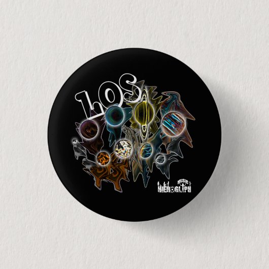 Los Planetas Ronde Button 3,2 Cm (Voorkant)