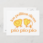 Los Pollitos Dicen... Briefkaart (Voorkant / Achterkant)