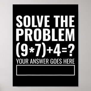 Los Probleem 67 Zes Zeven Grappige Wiskundeleraar  Poster