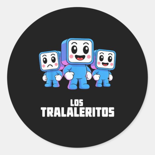 Los Tralaleritos - Funny Italian Brainrot Cringe K Ronde Sticker (Voorkant)