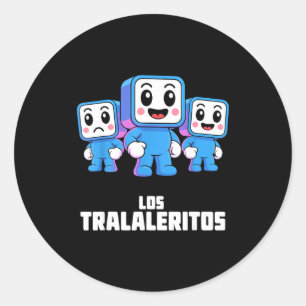 Los Tralaleritos - Grappige Italiaanse Brainrot Cr Ronde Sticker