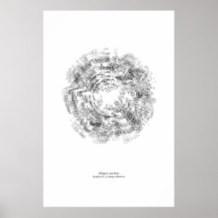 Los van de staf: Allegro con brio (zwart) Poster