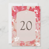 Los Waterverf Roze Bloem Koraal Tafelnummer (Voorkant)