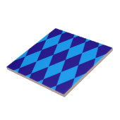 Losange à carreaux bleu clair et foncé (Côté)