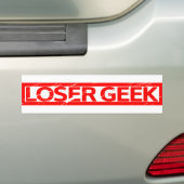 Loser Geek Stamp Bumpersticker (Op auto)