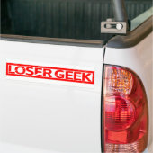 Loser Geek Stamp Bumpersticker (Op Truck)