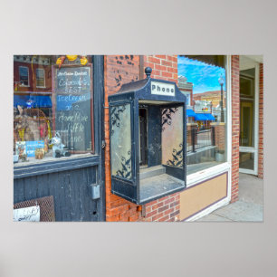 Losgekoppelde telefooncel, Cripple Creek, Colorado Poster