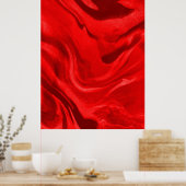 Losief rode esthetische gradiënt poster (Keuken)