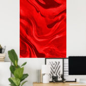 Losief rode esthetische gradiënt poster (Thuiskantoor)