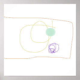 losjes getekende rechthoek poster