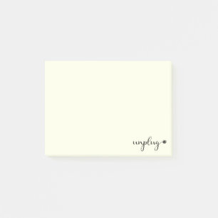 Loskoppelen met scripttekst en stekker post-it® notes