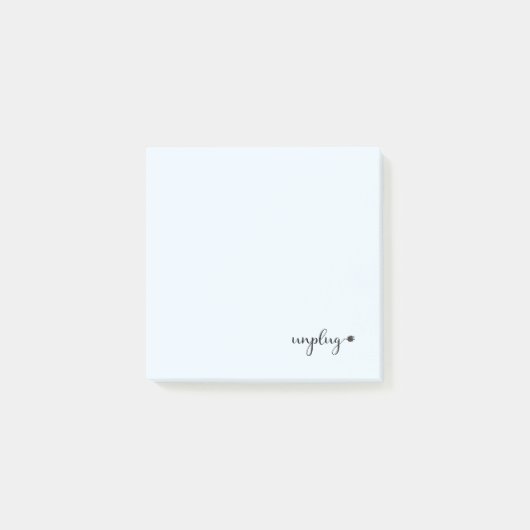 Loskoppelen met scripttekst en stekker van netsnoe post-it® notes (Voorkant)