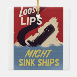 Loslippigheid kan schepen doen zinken keramisch ornament