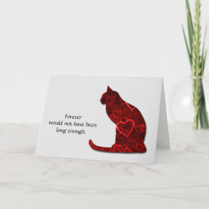 Loss of Cat Condolence Sympathy Card Feestdagen Kaart