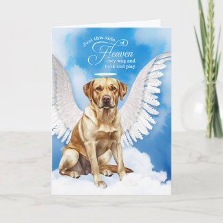 Loss of Dog Yellow Labrador Retriever Pet Sympathy Kaart