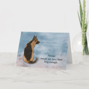 Loss of German Shepherd Dog Sympathy Card Feestdagen Kaart