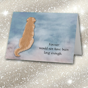 Loss of Golden Retriever Condolence Sympathy Card Feestdagen Kaart