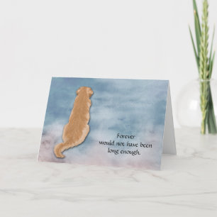 Loss of Golden Retriever Condolence Sympathy Card Feestdagen Kaart