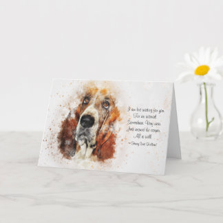 Loss of Pet Dog (Basset Hound) Custom Sympathy  Kaart
