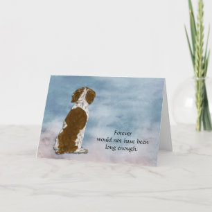 Loss of Spaniel Condolence Sympathy Card Feestdagen Kaart