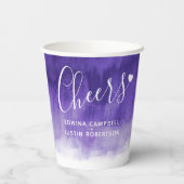 Losse abstracte paarse bruiloft papieren bekers (Achterkant)