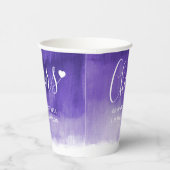 Losse abstracte paarse bruiloft papieren bekers (Rechts)