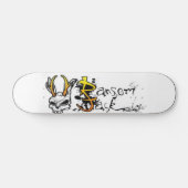 losse gestreepte witplaat skateboard (Horizontaal)