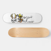 losse gestreepte witplaat skateboard (Horizontaal)