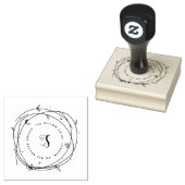 Losse krans monogram | rubber stempel (Gestempeld)