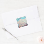 Losse lippen vierkante sticker (Envelop)