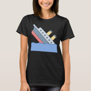 Losse lippen zinken zinkend schip Titanic Iceberg T-shirt