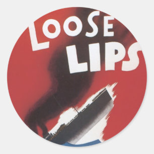 Losse Lips kunnen inktschepen gebruiken Ronde Sticker