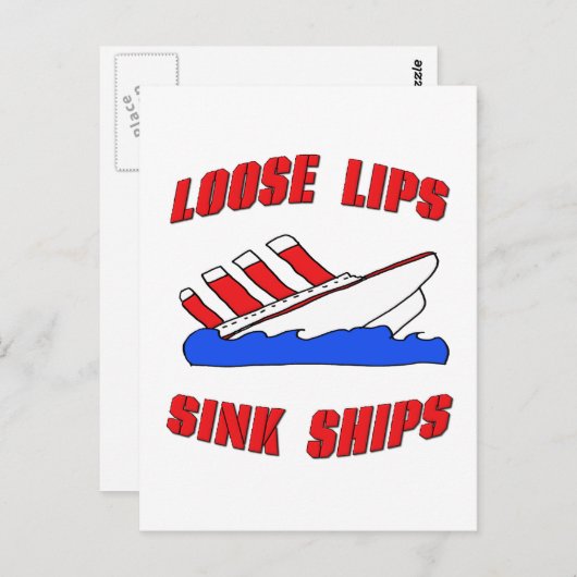 Losse oplichtschepen briefkaart (Voorkant / Achterkant)