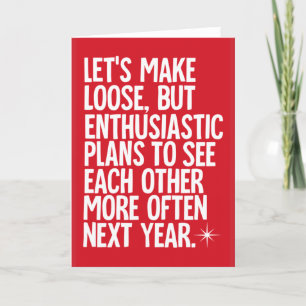 Losse plannen - grappige kerstkaart feestdagen kaart