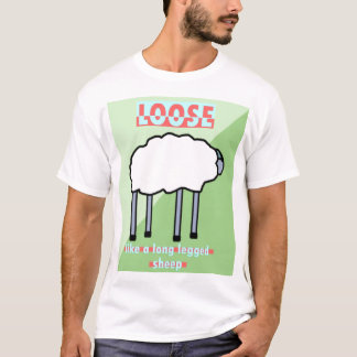 Losse schapen als een lang legende schaap t-shirt