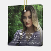 Losse Script dubbelzijdig foto Afstuderen Keramisch Ornament (Links)